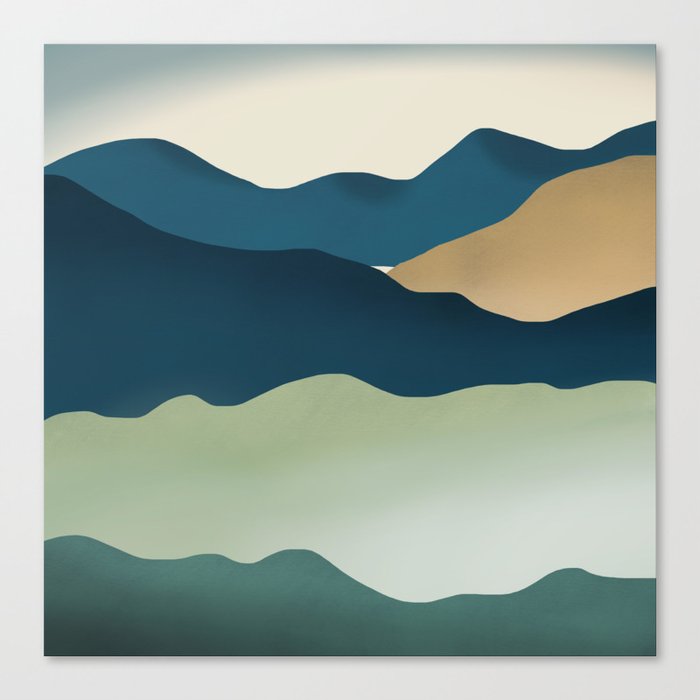 Blue mist mountain Canvas Print