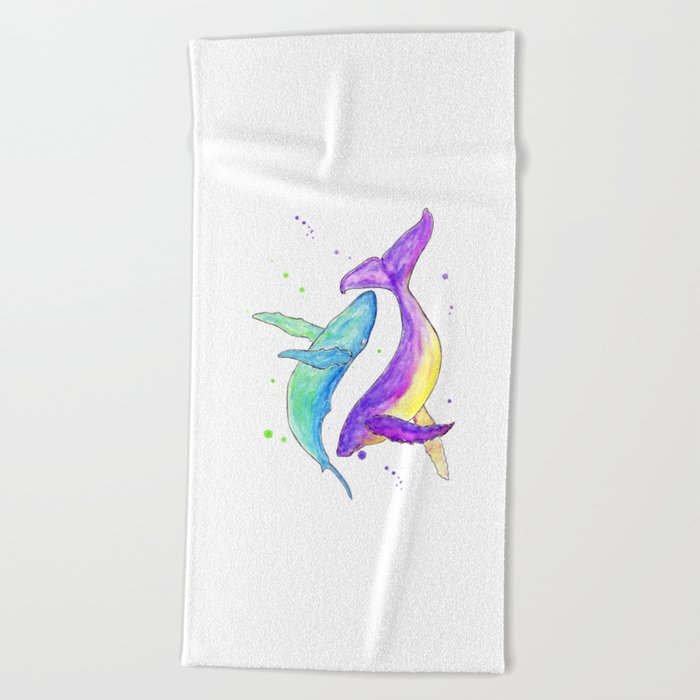 Humpback Whales & The Universe Beach Towel