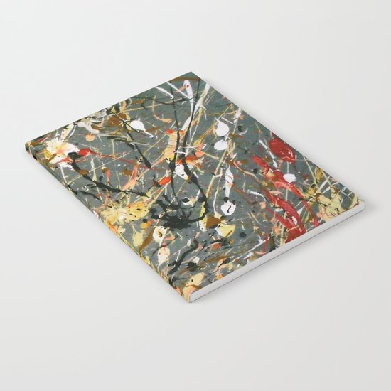 Jackson Pollock Interpretation Acrylics On Canvas Splash Drip Action Painting Notebook