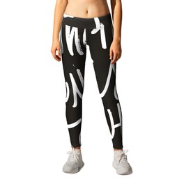 When the funk is out of Kontrol Street Art Black and white graffiti Leggings