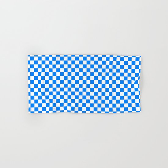 Checker (Azure/White) Hand & Bath Towel