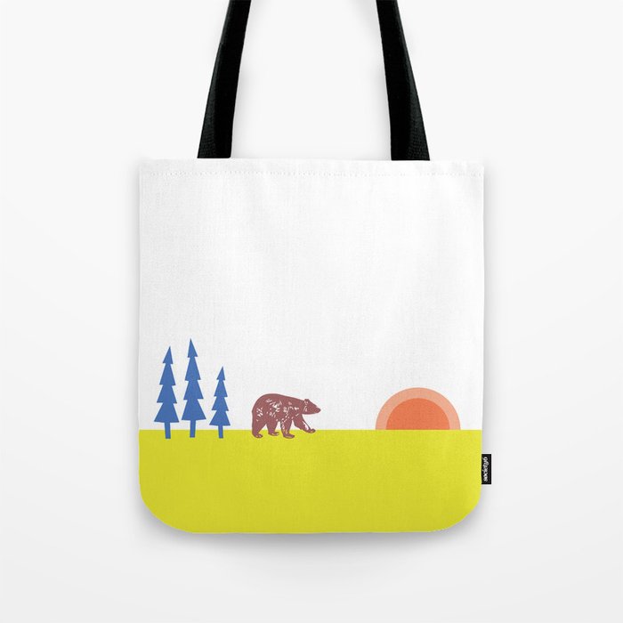Bear in the Woods Tote Bag