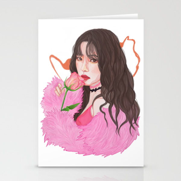 Irene Red Velvet Bad Boy Stationery Cards By Kurisuart Society6