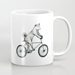 Shiba Bike BW Mug