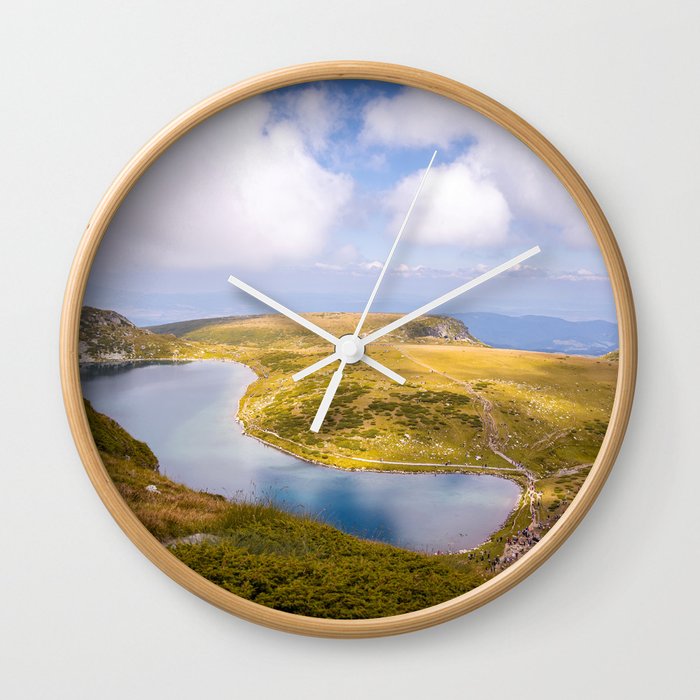 The kidney lake Wall Clock