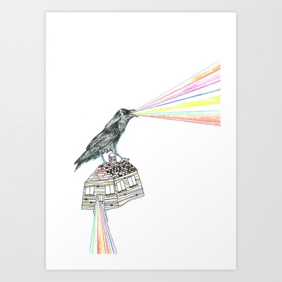 untitled crow Art Print