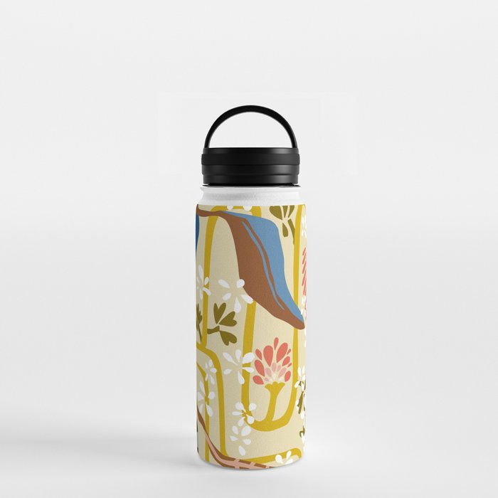 Strainge Clover blossoms in a vase mustrad colors Water Bottle