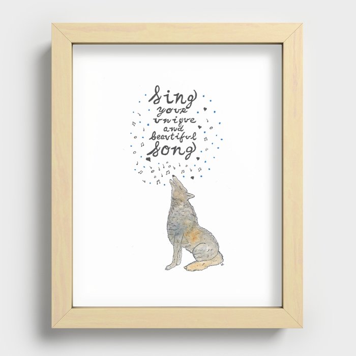 Sing Your Unique and Beautiful Song Recessed Framed Print