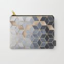 Soft Blue Gradient Cubes Carry-All Pouch by ...