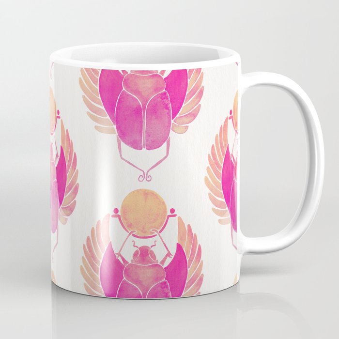 Egyptian Scarab – Pink Ombré Coffee Mug