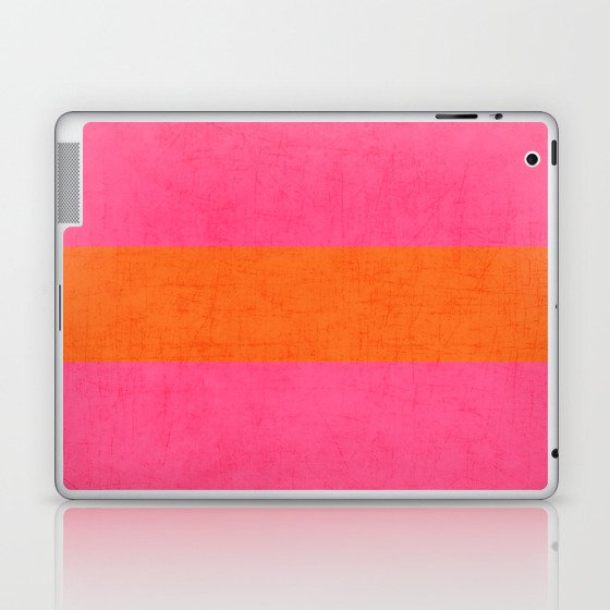 hot pink and orange classic  Laptop & iPad Skin