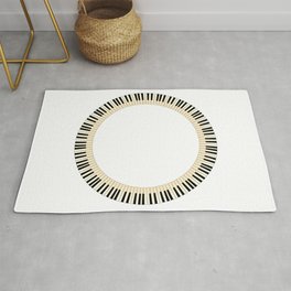 Pianom Keys Circle Rug