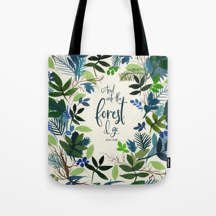 Into the Forest Watercolor Tote Bag