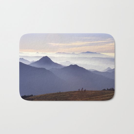 "Sunset at the mountains III" Bath Mat