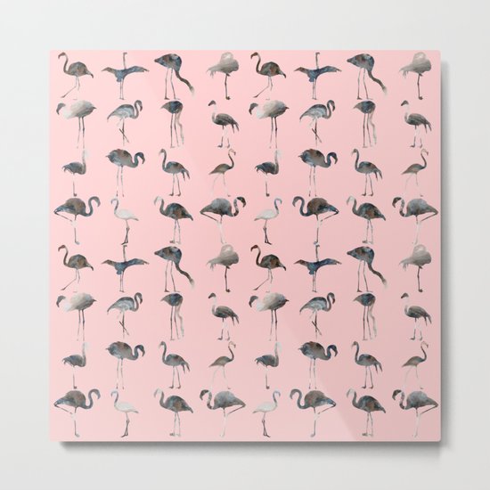 Flamingos Pink Metal Print