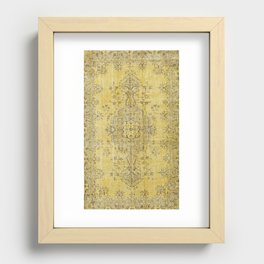 Oriental retro yellow carpet Recessed Framed Print