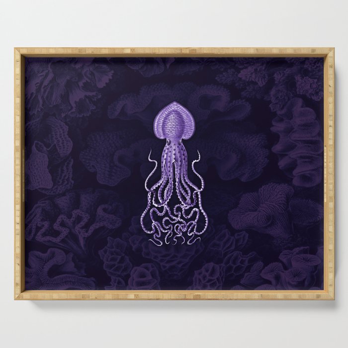 Squid1 (Purple, Square) Serving Tray