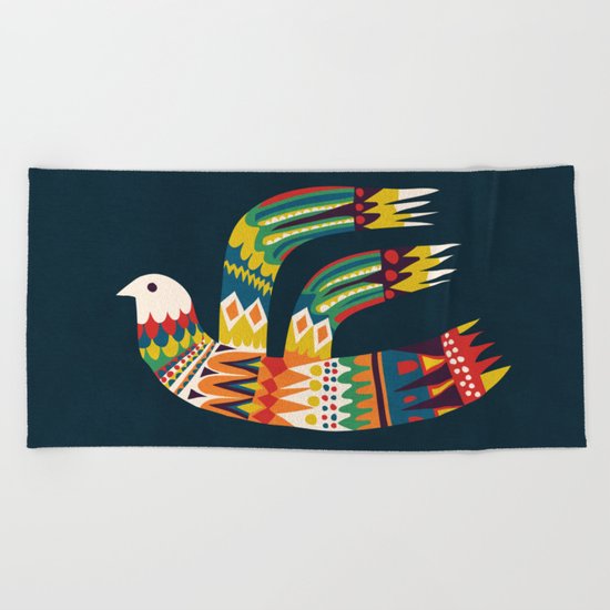 Native Bird Beach Towel