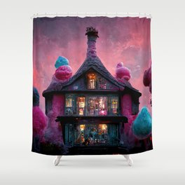 Cotton Candy House Shower Curtain