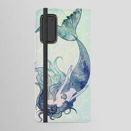 Watercolor Mermaid Android Wallet Case