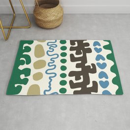 Abstract vintage colorful pattern collection 9 Area & Throw Rug
