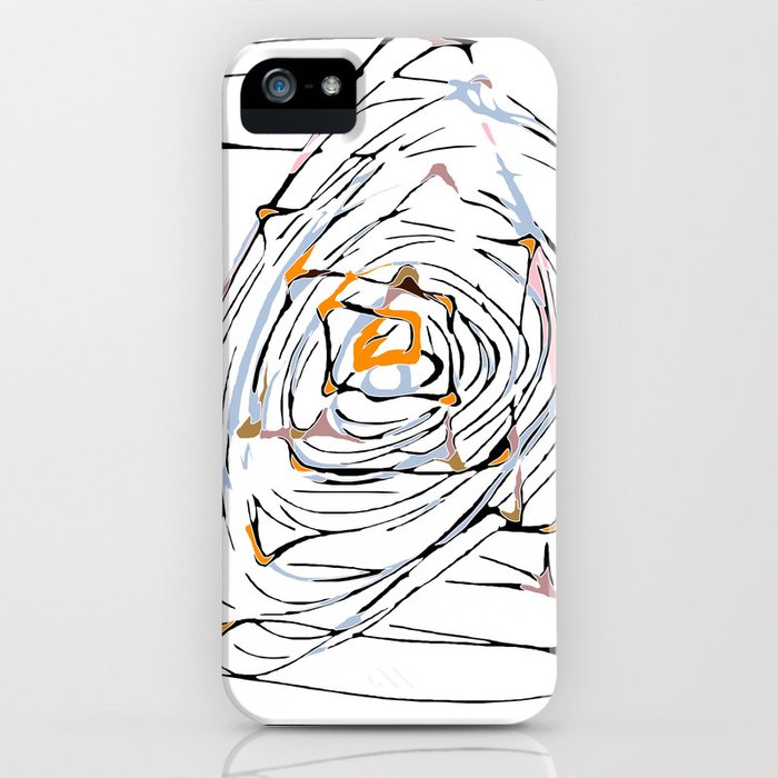 Drawing Square Triangle And Circle Pattern Abstract In Orange Blue And Pink Iphone Case By Timla Society6
