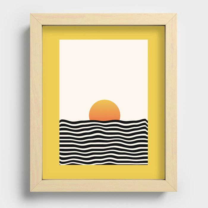 Modern Sunset Recessed Framed Print