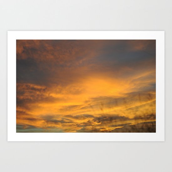 COME AWAY WITH ME - Autumn Sunset #2 #art #society6 Art Print