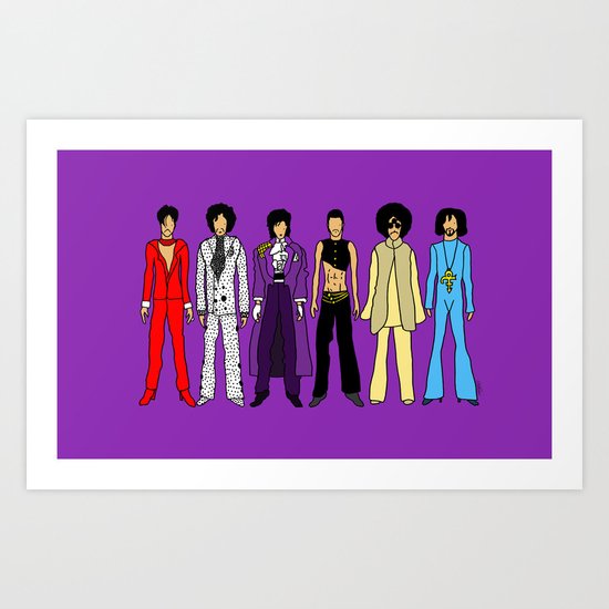 Outfits of Purple Fashion on Purple Art Print