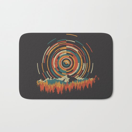 The Geometry of Sunrise Bath Mat