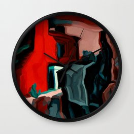 Red Night, Thoughts, 1929 by Oscar Bluemner Wall Clock