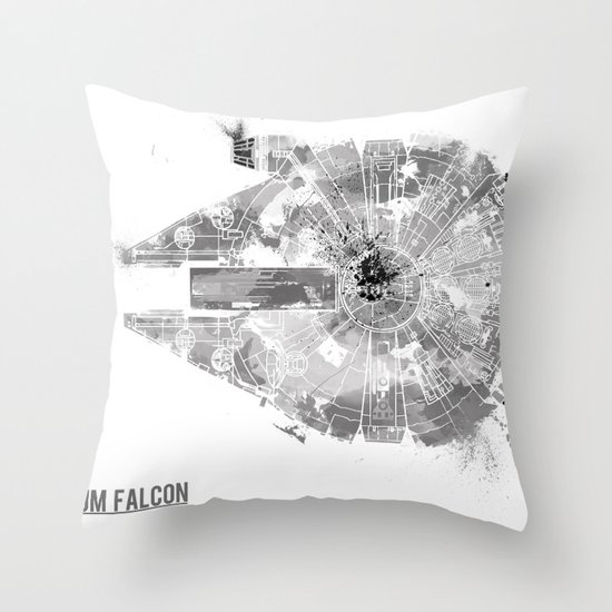 Star Wars Vehicle Millennium Falcon Throw Pillow