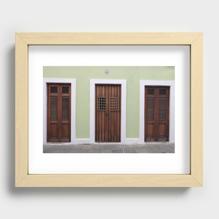 Green Home Recessed Framed Print