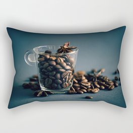 Cup of coffee with beans Rectangular Pillow