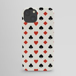 Diamonds, Hearts, Spades & Clubs - Playing Card Suits iPhone Case