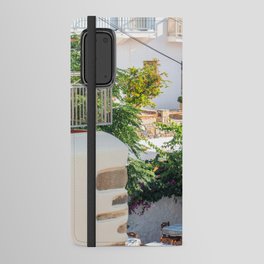 Mediterranean Greek Restaurant in the Sun | Summer Travel Photography in Greece, South of Europe | City View Android Wallet Case