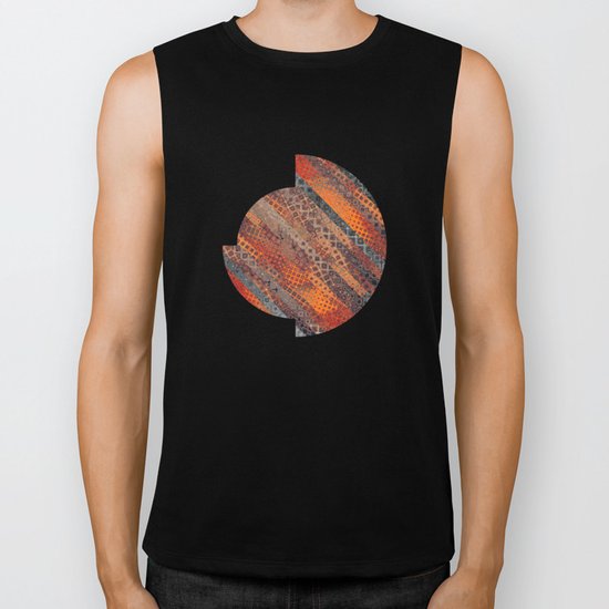 Orange Fantasy Biker Tank