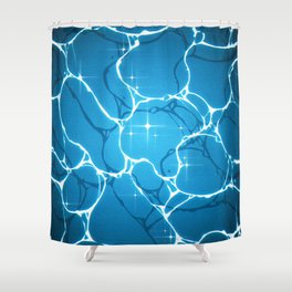 Anime water - 90's VHS Effect Shower Curtain