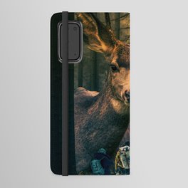 Meeting a Giant Deer Deep in the Forest Android Wallet Case