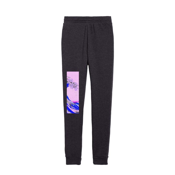The Great Wave Remix in Pink Kids Joggers