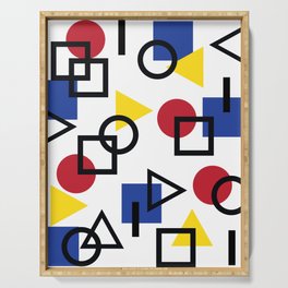 Colorful Geometric Bauhaus Pattern  Serving Tray