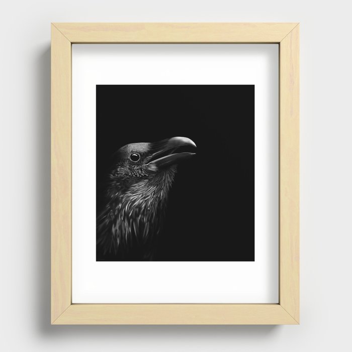 Dark Raven Recessed Framed Print