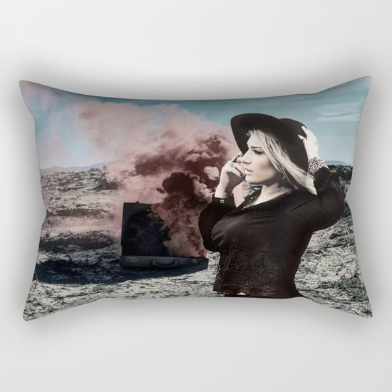 Burning Koffer Rectangular Pillow