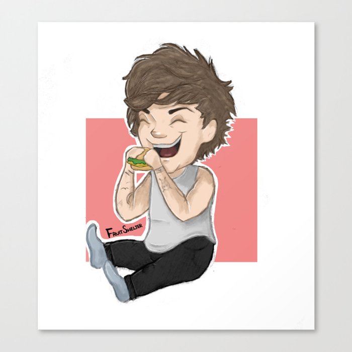 Louis with the cheeseburger Canvas Print