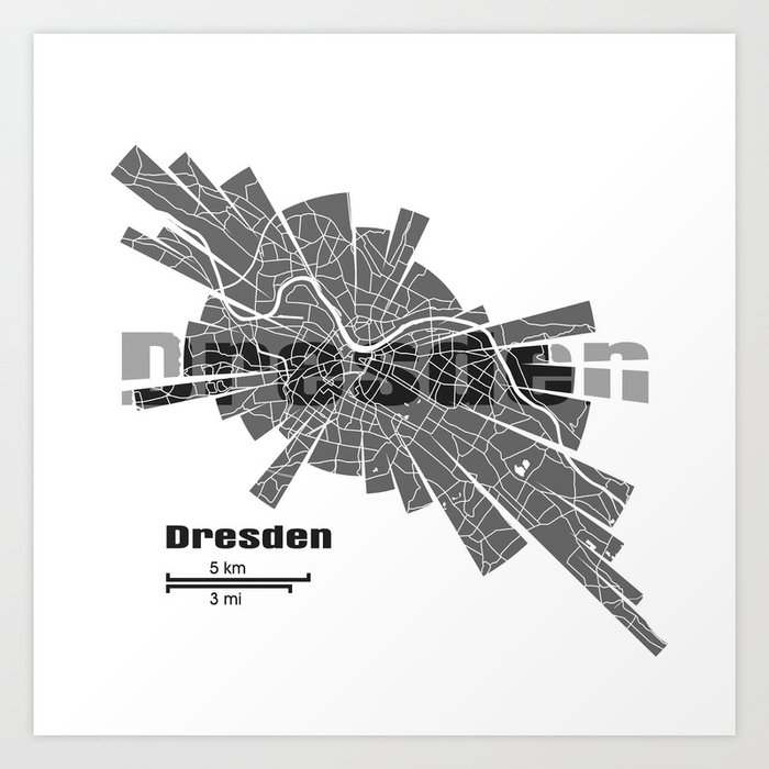 Dresden Map Art Print