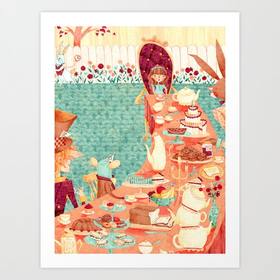Alice's Tea Party Art Print