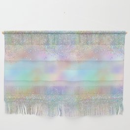 Pretty Rainbow Holographic Glitter Wall Hanging