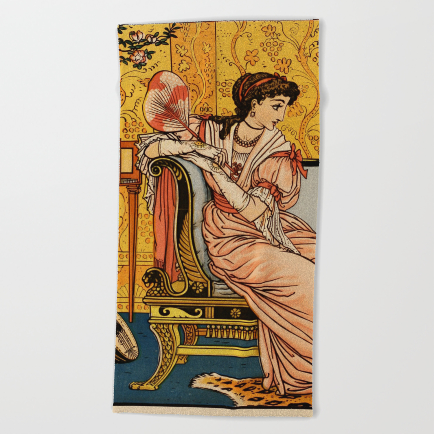 beauty and the beast beach towel