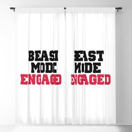 Beast Mode Engaged Gym Quote Blackout Curtain