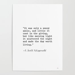 F. Scott Fitzgerald quote 6 Poster